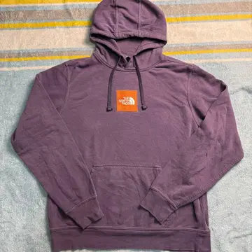 THE NORTH FACE 퍼플 후드 부착 후드티 S