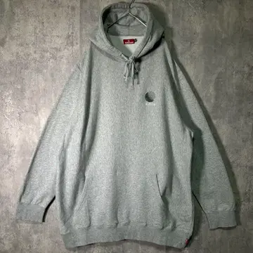 레어 HELLRAZOR 양면 자수 후드티 그레이 XXL 일본제