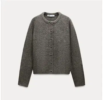 ZARA 메탈 버튼 니트 자켓 L