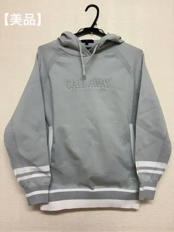 [ 새상품급 ] CALLAWAY 후드 부착 라이트 그레이 후드티