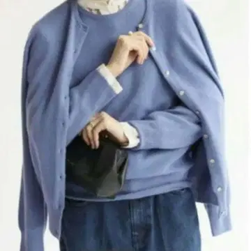 이에나 캐시미어100% 가디건 블루