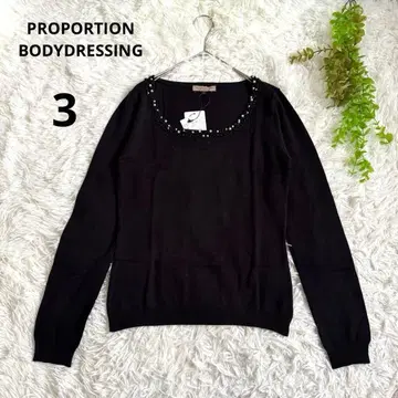 새상품 PROPORTION BODY DRESSING 긴팔 니트 블랙 3