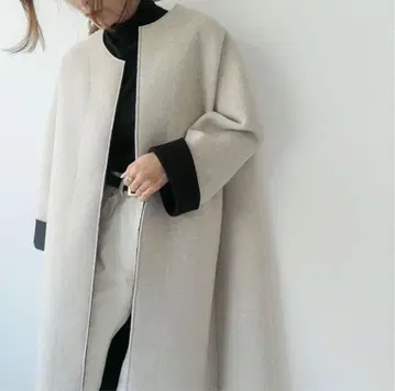 NUEbyas 본딩 코트 오트밀