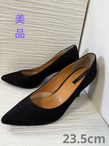 블랙스 스웨이드 스틸레토 펌프스