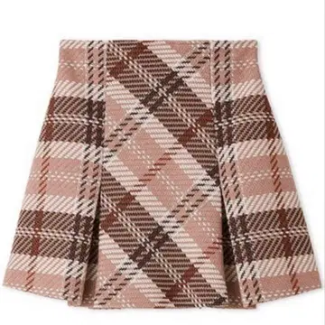 snidel 로빙 체크 미니 스커트 핑크