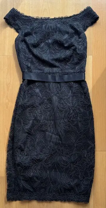 TADASHI SHOJI 자수 드레스 원피스 블랙