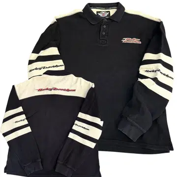 Harley Davidson 라거 셔츠 긴팔 피케 셔츠 자수 하레이