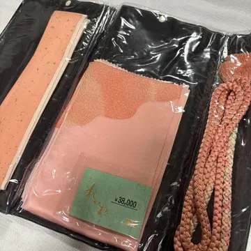 기모노 액세서리 세트 핑크 허리띠 오비 장식 천