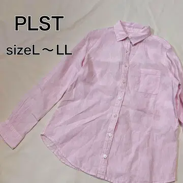 [ 새상품급 ] PLST 린넨 긴팔 셔츠 핑크