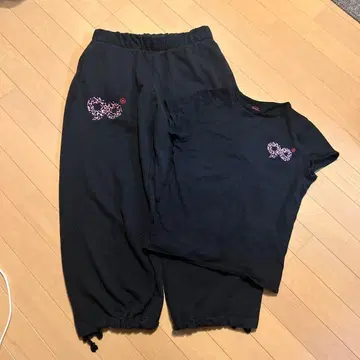 9090 레오파드 무늬 셋업