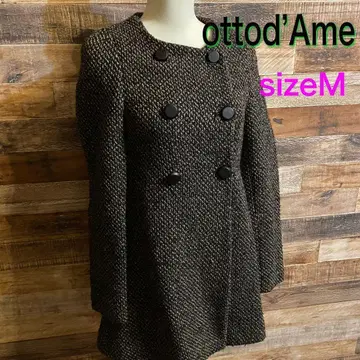 오트담 ottod'ame 노카라 코트 이탈리아제 미들 기장