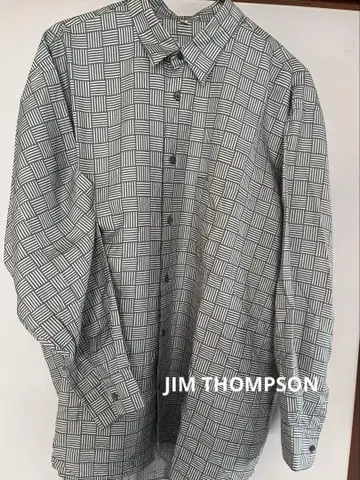 Jim Thompson 긴팔 셔츠 M 그레이/화이트