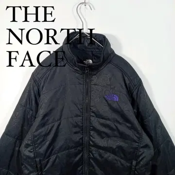 THE NORTH FACE 블랙 올 패턴 다운 자켓 M 드로 코드