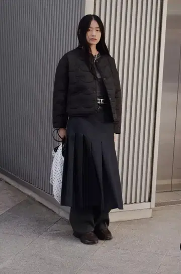 리본 퀼팅 자켓