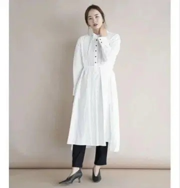 화이트 퀼팅 셔츠 원피스 스콧 클럽 야마다야 aga