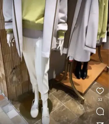 화이트 조거 팬츠 라운지 드레스