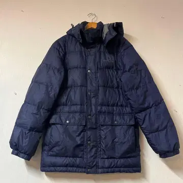 에디바우어 구스 다운 자켓 사이즈 S 네이비 로고