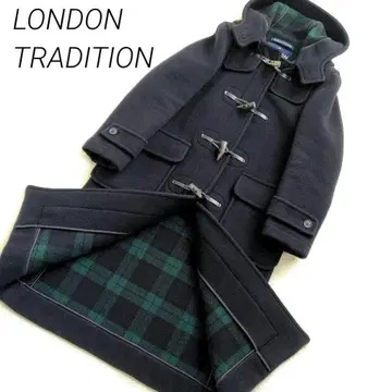 런던 트래디션 [ 34 ] 잉글랜드제 롱 더플 코트 안감 체크 무늬