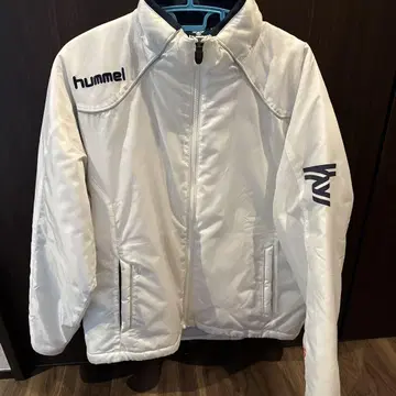 hummel 화이트 나일론 자켓 동해대학 T웨이브