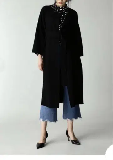 Unaca 밀라노 리브 롱 가디건