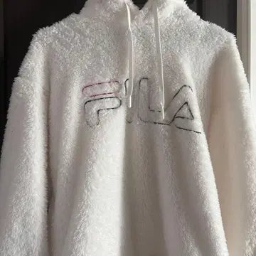 휠라 FILA 화이트 플리스 후드티 S