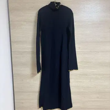 르쉘 블루 리브 니트 원피스 네이비 36