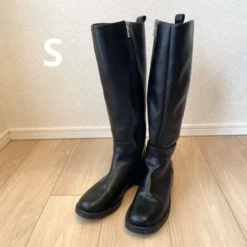 르탈론 사이드 지퍼 롱 부츠 블랙 S 사이즈