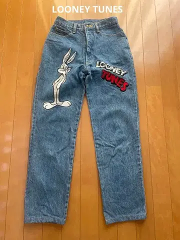 LOONEY TUNES 루니 툰즈 데님 자수 여성용 S