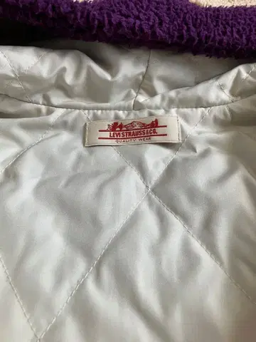 LEVI'S 플리스 자켓 보라색/크림