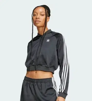 adidas 아디컬러 새틴 트랙탑 블랙 저지