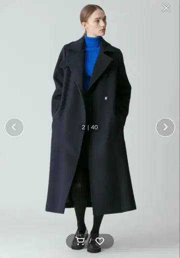 allureville 스플릿 래글런 롱 코트 알아바일