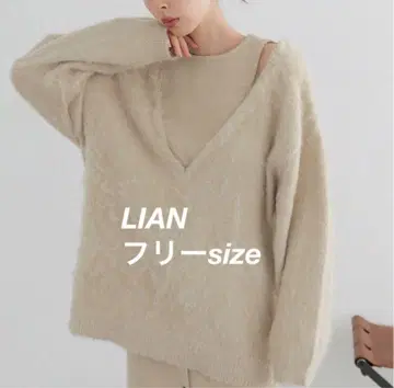 LIAN 리안 앙상블풍 V넥 니트 프리