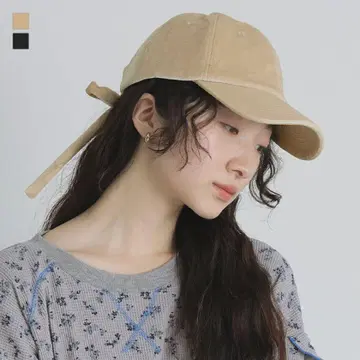 벨로아 캡 모자 캡 벨로아 리본 사이즈 조절 가능 백리본