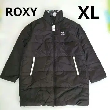 새상품 ROXY 록시 충전솜 롱 코트 블랙 XL 로고