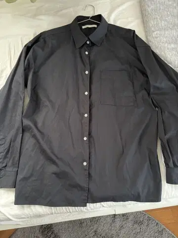 Anchor Smith 사이드 슬릿 루즈 레귤러 카라 브로드 L/S 셔츠