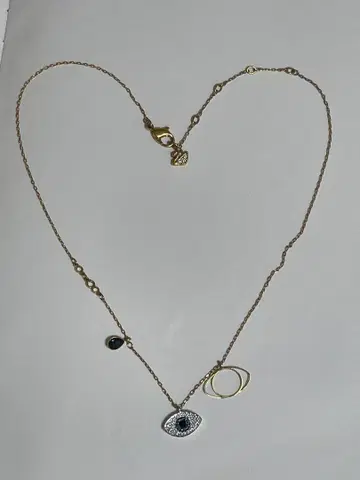 SWAROVSKI 골드 눈 모티브 목걸이