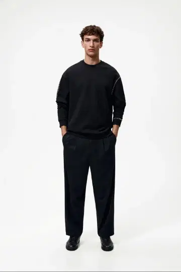 ZARA 대비 심 스웨트 셔츠