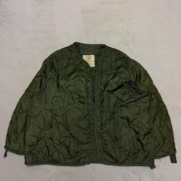 퀼팅 라이너 코트 USA제 미군 밀리터리 그린 XL