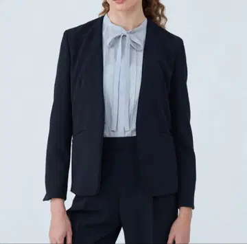 ballsey 드라이 더블 크로스 노카라 자켓 36 네이비