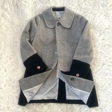 루미노아 알파카 혼방 바이컬러 롱 코트 38