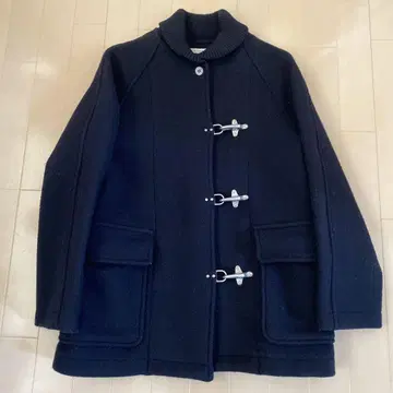 blanc bleu minuit 멜톤 울 코트