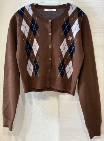 snidel 아가일 가디건