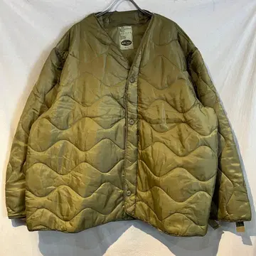00s 유로 구제 의류 올리브 퀼팅 라이너 자켓 xxl