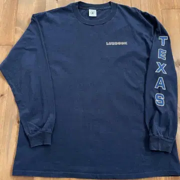 USA TEXAS 롱티 90s 00 델타 2면 네이비 XL