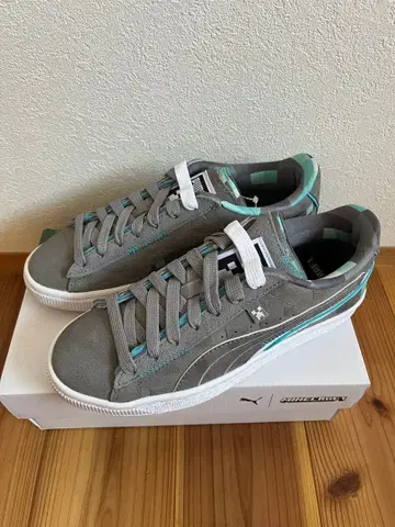 PUMA Minecraft 스니커즈 그레이/터콰이즈