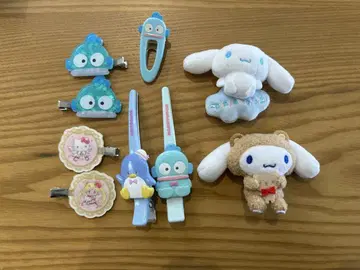 산리오 한교동 시나모롤 샘 키티 헤어 클립 봉제 인형
