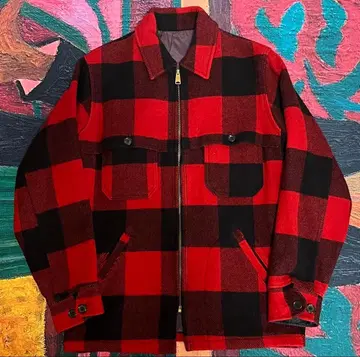 택 없음 버팔로 체크 자켓 레드 울리치 타입