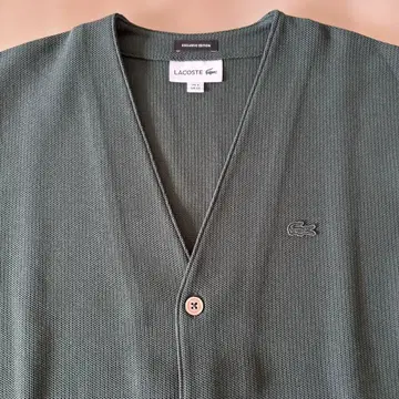 [ 착용 2회 ] LACOSTE 가디건 BEAUTY&YOUTH 별주 그린