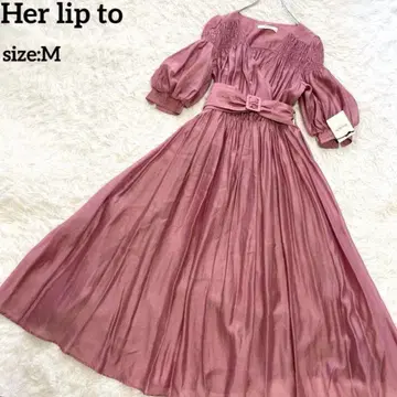 택 포함 미사용 하립투 Airy Volume Sleeve Dress
