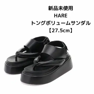 새상품 HARE 통굽 샌들 남성용 L 사이즈 블랙